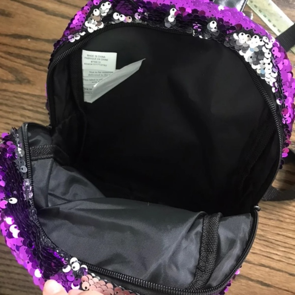 Reversible sequin mini backpack - Picture 4 of 4